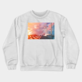 Sunrise and Bridge Crewneck Sweatshirt